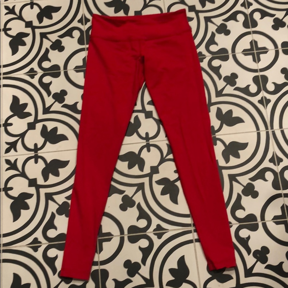 LuluLemon Red Leggins Size 8